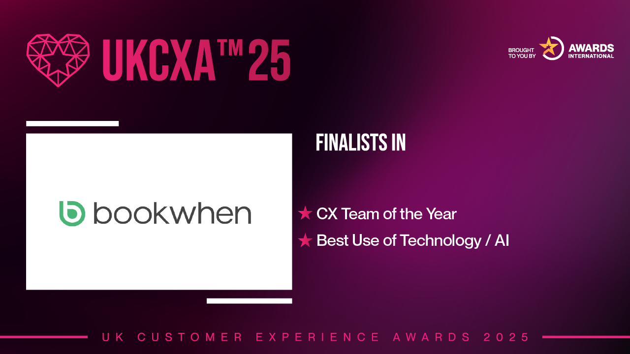 Bookwhen named a finalist UK Customer Experience Awards 2025
